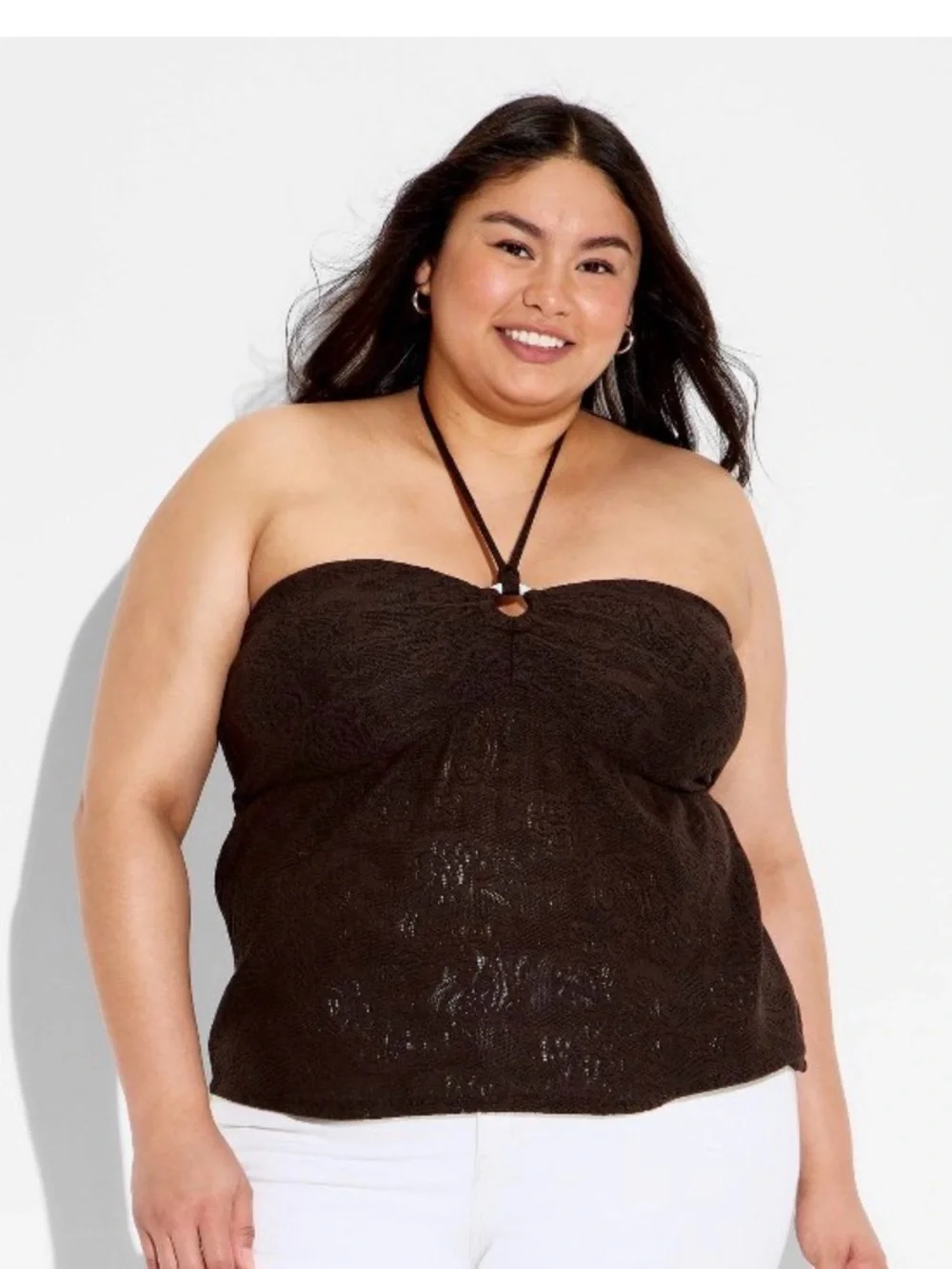NWT! wild fable Brown Strapless Halter Tank Top